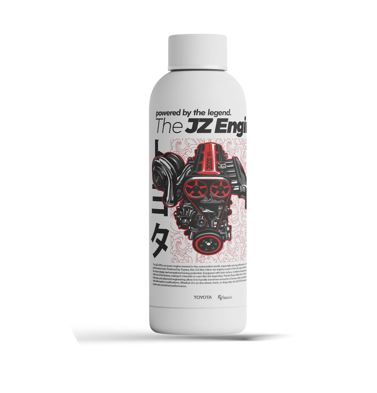 JZ Engine Technical Blueprint 500ml Stainless Steel Bottle