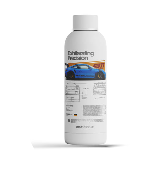 911 GT3 RS Blueprint 500ml Bottle – Blue
