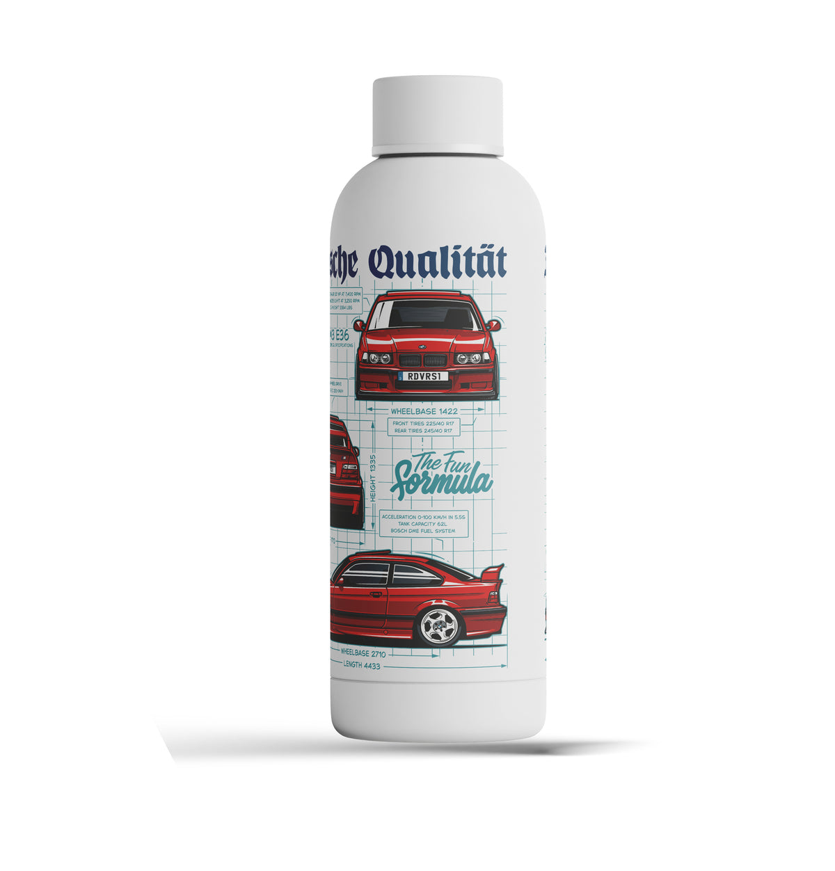 M3 E36 Technical Blueprint 500ml Stainless Steel Bottle