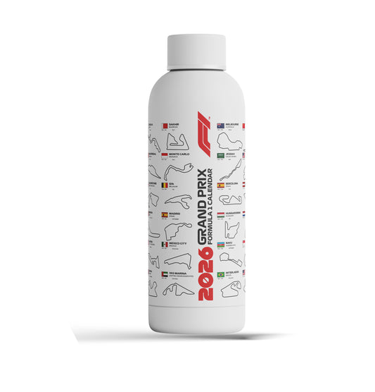 RideVerse 2026 Formula 1 Grand Prix Calendar 500ml stainless steel bottle