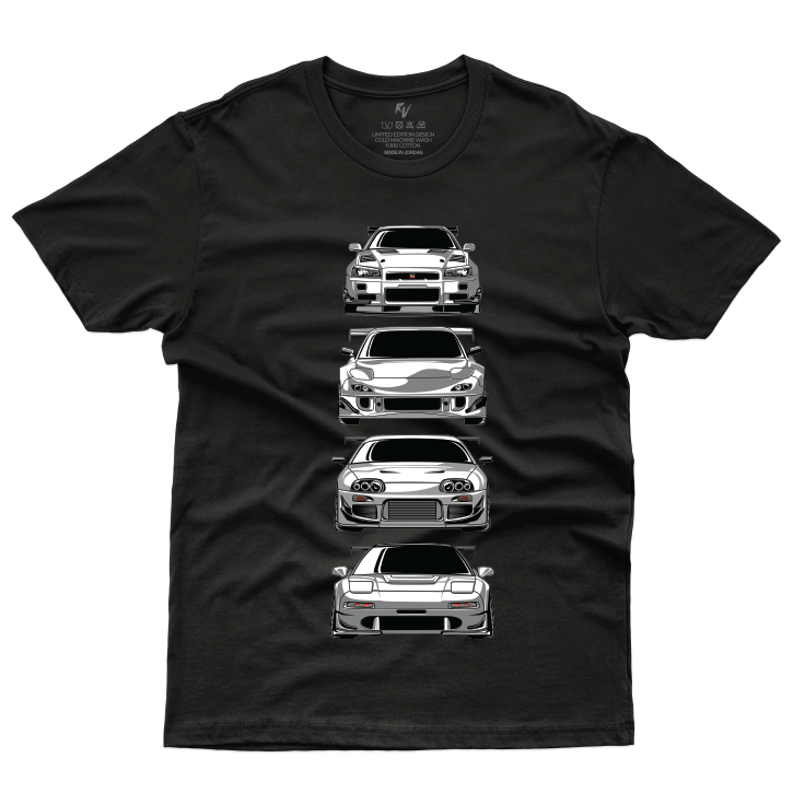 R34 Skyline, Supra MK4, RX-7 FD, and Honda NSX,