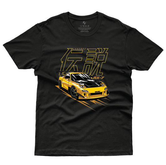 Yellow Legends Sports Car RE Amemiya RX7 Racing Drift Tuned